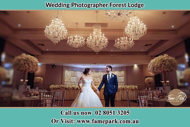 Bride and Groom at the reception Forest Lodge NSW 2037