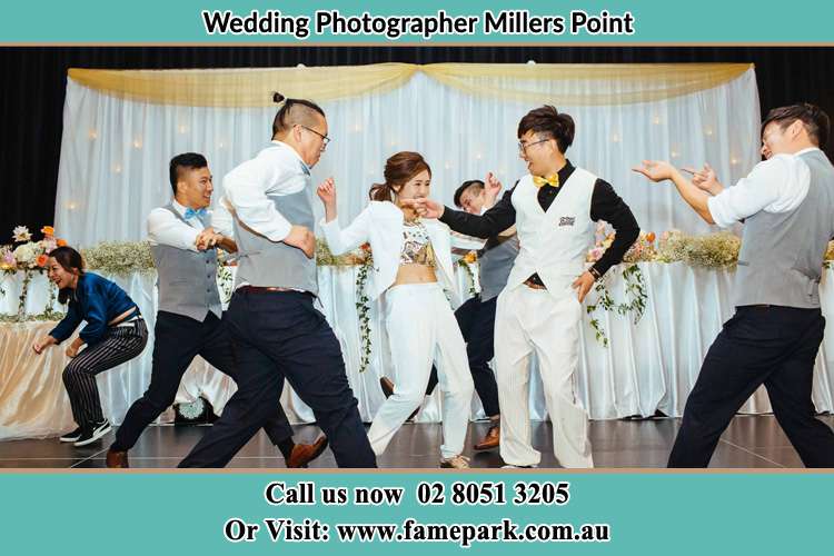 The couples dance in the dance floor Millers Point