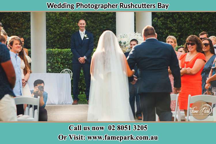 Bride and Groom Walking in the aisle Rushcutters Bay NSW 2011