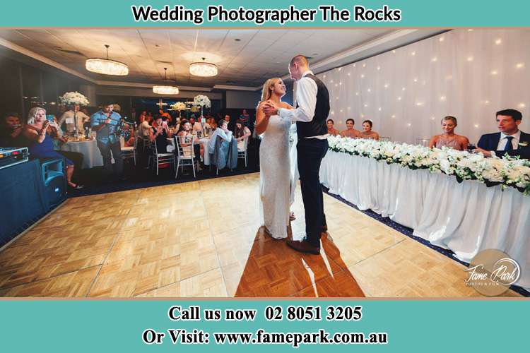 Bride and Groom at the dance floor The Rocks NSW 2000