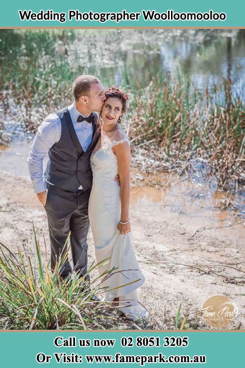 Bride and Groom at the lake Woolloomooloo NSW 2011